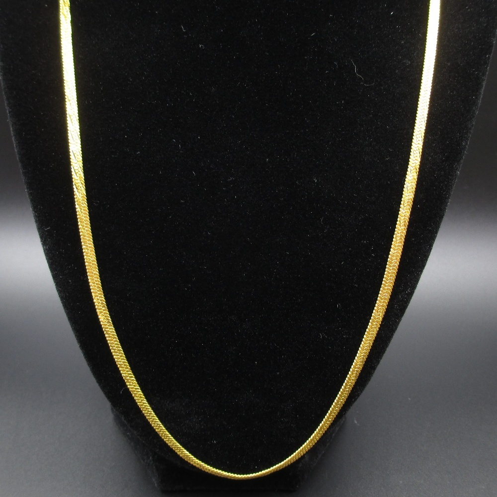 Vintage 23" Simple Gold Tone Chain Necklace